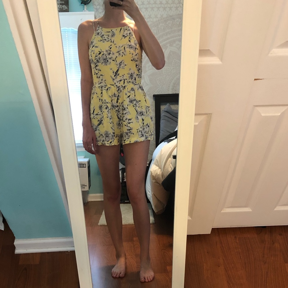 Yellow Floral Romper